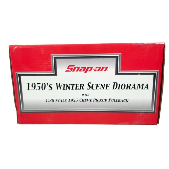 Snap-On Tools 1950s Winter Scene Diorama 1955 Chevy Pickup Pullback 1:38 Scale - Picture 4 of 7